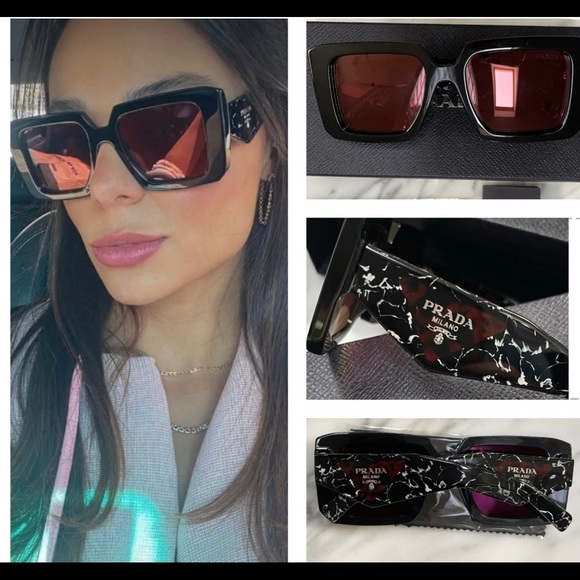 PRADA COLORFUL COLLECTION WITH THE ICONIC PRADA TRIANGLE LOGO 2022 SUNGLASSES - Picture 8 of 16